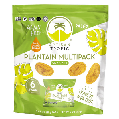Artisan Tropic Sea Salt Plantain Strips 6 Pack 1oz Each