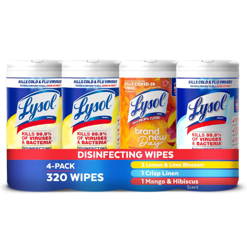 Lysol Disinfecting Wipes Bundle Multi-Scent , 4 Pack.