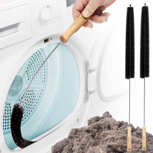 Holikme Dryer Vent Cleaner Kit 2 Pack Stainless Steel Lint Brushes for Dryer Lint Trap and Dust Cleaning