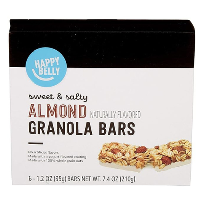 Happy Belly Almond Granola Bars – 6 Pack (1.2 oz Each)