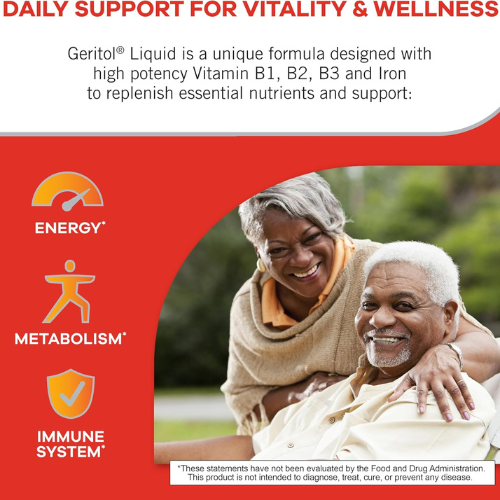Geritol Liquid Vitamin & Iron Supplement, Energy Support, 12 oz