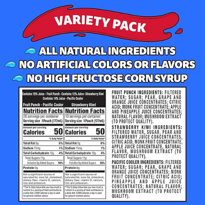 Capri Sun Juice Variety Pack – 30 Pouches (6 fl oz Each)