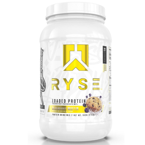 Ryse Loaded Protein Powder Low Carbs & Low Sugar 27 Servings (Blueberry Muffin)