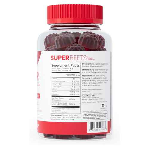 humanN SuperBeets Gummies – Energy & Circulation Support, Sugar-Free, 60ct