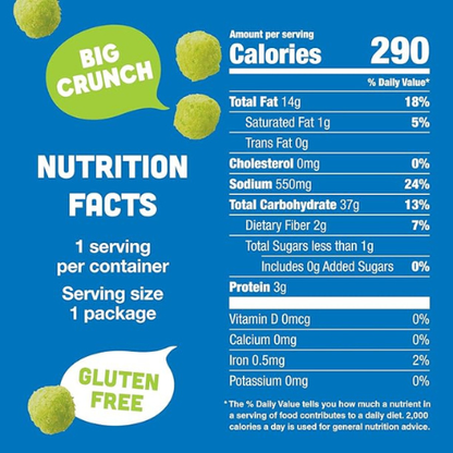 Vlasic Pickle Balls – Dill Flavored Corn Puffs, 2 oz Bag