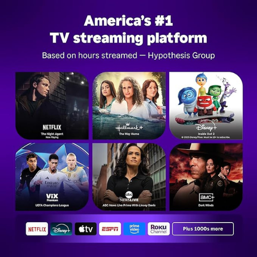 Roku Streaming Stick HD 2025 – Voice Remote, Free & Live TV