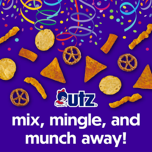 Utz Party Mix 26 oz Barrel  Crunchy & Flavorful Snack Mix