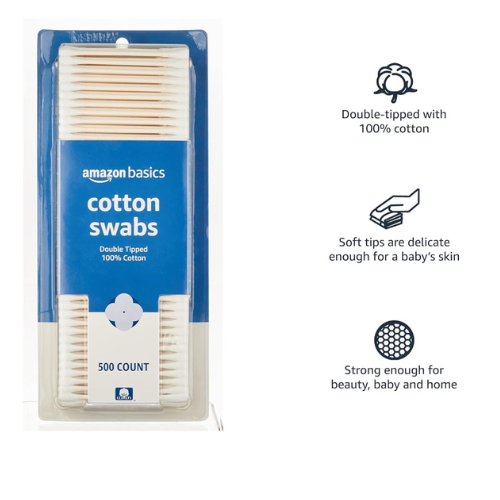 Cotton Swabs – 500 Count | Personal Hygiene & Baby Care | 1 Pack