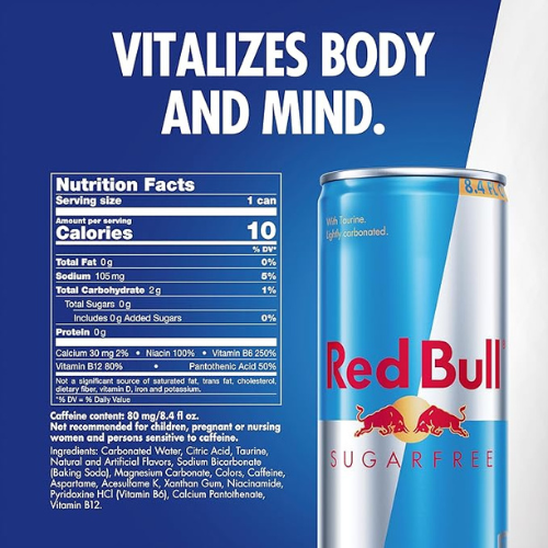 Red Bull Sugar Free Energy Drink – 8.4oz × 24 Cans