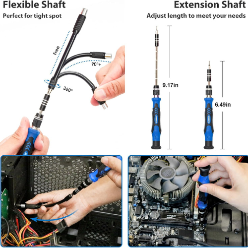 STREBITO 142-Piece Precision Screwdriver Set – Magnetic Repair Kit for Electronics