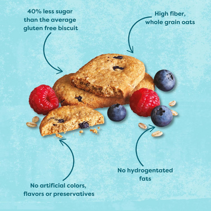 Nairn's Gluten Free Blueberry & Raspberry Breakfast Biscuits 5.64 oz