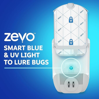 Zevo Flying Insect Trap – 2 Plug-In Units + 2 Refills | Bug Catcher
