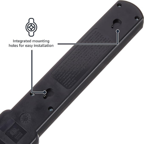 Basics Surge Protector – 6 Outlets, 2ft Cord, 2-Pack