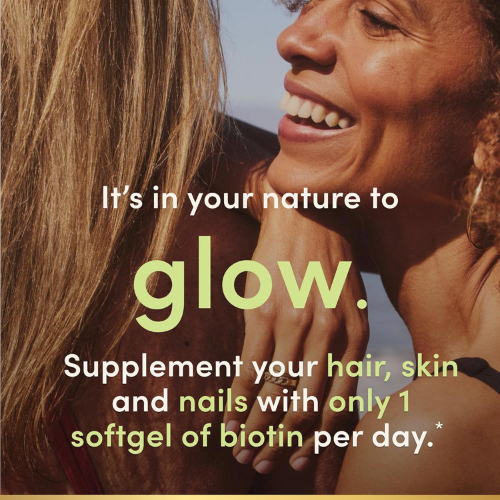 Nature’s Bounty Biotin – Hair, Skin & Nails Support, 10,000mcg, 120 Softgels