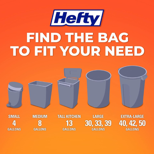 Hefty Small Trash Bags , Fabuloso Scent, 4 Gallon , 52 Count