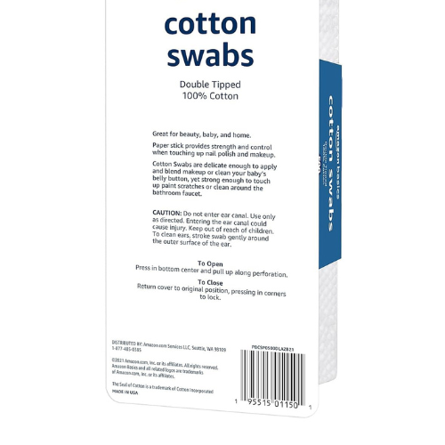 Cotton Swabs – 500 Count | Personal Hygiene & Baby Care | 1 Pack