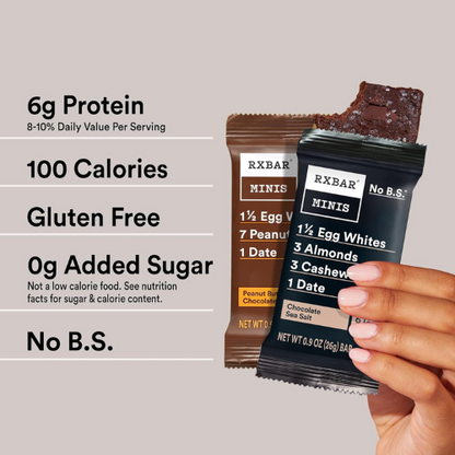 RXBAR Minis Protein Bars Variety Pack 7.3oz Box (8 Bars)