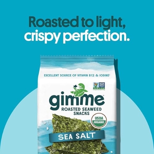 Gimme Organic Seaweed Snacks – Sea Salt, 20 Ct