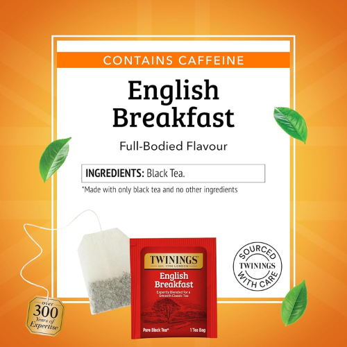 Twinings English Breakfast Tea – 100 Individually Wrapped Bags