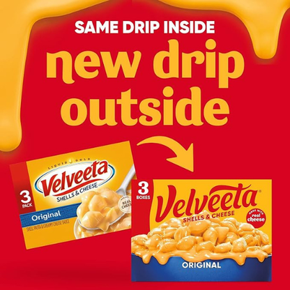 Velveeta Shells & Cheese – Original, 3-Pack (12 oz Boxes)