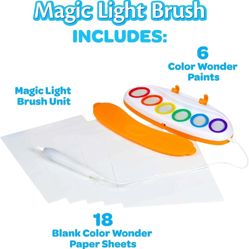 Crayola Color Wonder Magic Light Brush Mess Free Painting Kit for Toddlers Ages 3–5