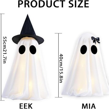 Light-Up Halloween Ghost Decorations – Set of 2