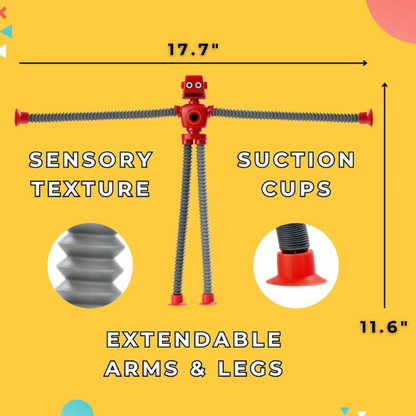Nutty Toys 4-Pack Sensory Robot Pop Tubes for Kids