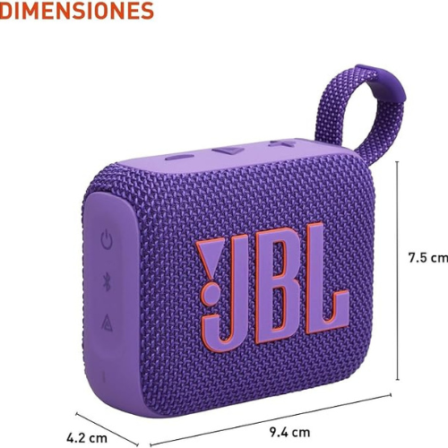 JBL Go 4 Bluetooth Speaker – Ultra-Portable, Waterproof (Purple)