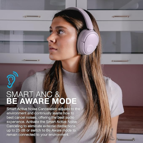 JLab JBuds Lux ANC Headphones – Mauve, Hybrid Noise Cancelling