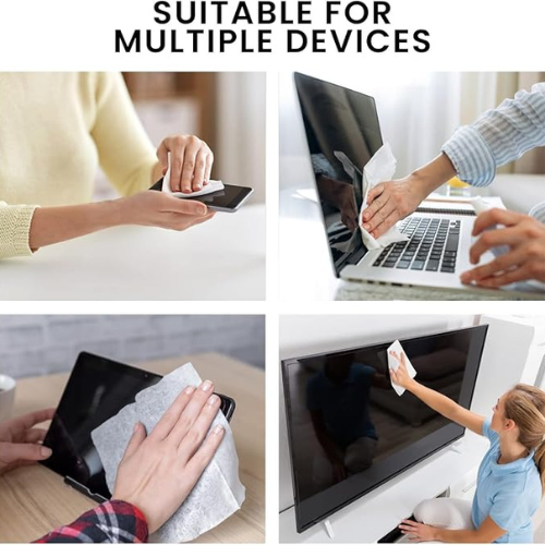 EVEO Screen Cleaning Wipes – 90-Pack + Microfiber Cloth