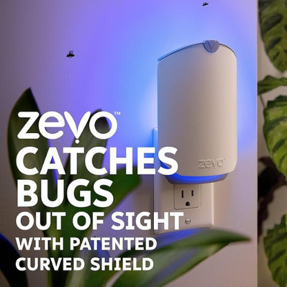 Zevo Flying Insect Trap – 2 Plug-In Units + 2 Refills | Bug Catcher