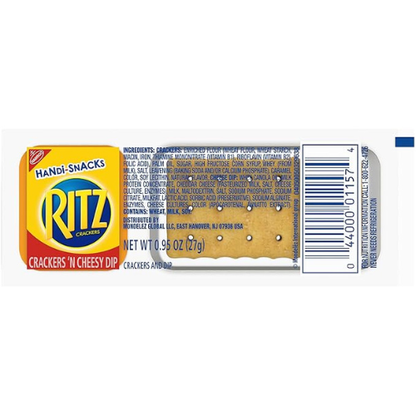 Handi-Snacks RITZ Crackers & Cheese Dip – 20 Snack Packs