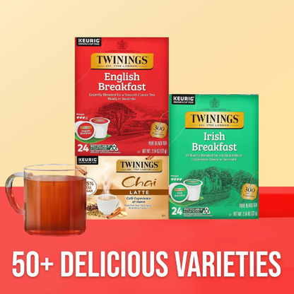 Twinings English Breakfast Tea K-Cup Pods – 24 Ct, Keurig Compatible