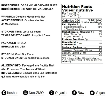 Food to Live Organic Macadamia Nut Halves & Pieces, 4 Pounds