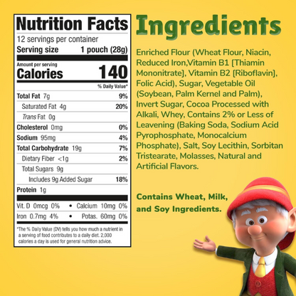 Keebler On The Go Fudge Stripes Cookies , 12 Count Snack Packs.