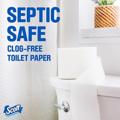 Scott ComfortPlus Toilet Paper – 12 Double Rolls, Septic-Safe