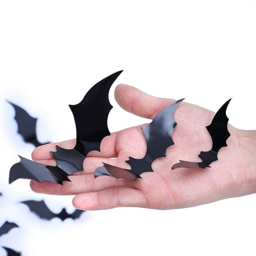 DIYASY 3D Bat Wall Decor – 120 Pcs, Waterproof Halloween Stickers