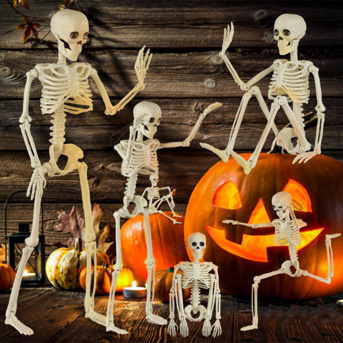 6-Pack Posable Skeleton Halloween Decorations – 16" Full Body Haunted House