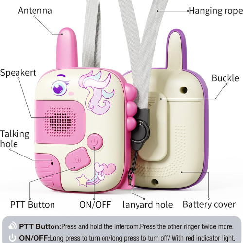 Walkie Talkies for Girls Unicorn 2 Pack Toys.