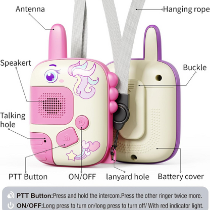 Walkie Talkies for Girls Unicorn 2 Pack Toys.