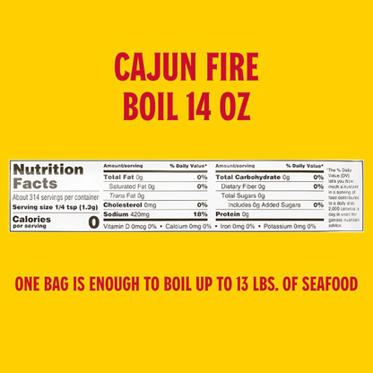 Louisiana Fish Fry Cajun Fire Boil 14oz Bag