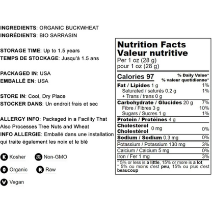 Food to Live Organic Buckwheat Groats, 5 Pounds