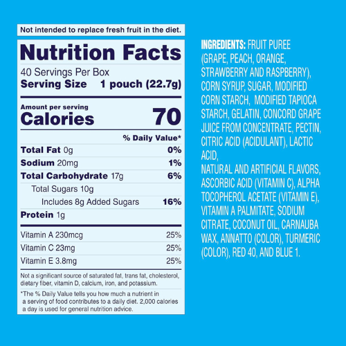 Welch's Fruit Snacks ,  40 Count (0.8 oz Packs).