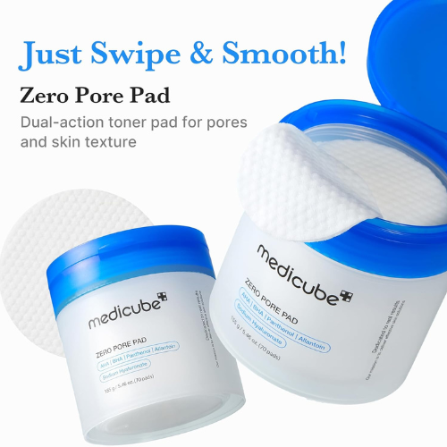 Medicube Zero Pore Pads 2.0 – 70 Dual-Textured Toner Pads | Korean Skincare