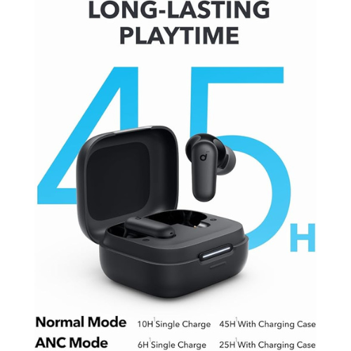 Soundcore P30i Noise Cancelling Earbuds – 45H Playtime, Black