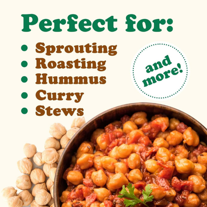 Food to Live Organic Garbanzo Beans, 3 Pounds – Dried Chickpeas,