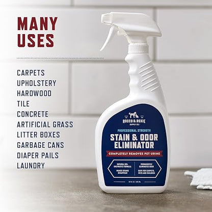 Rocco & Roxie Enzyme Cleaner – 32oz Pet Stain & Odor Eliminator Spray