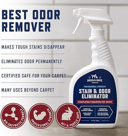 Rocco & Roxie Enzyme Cleaner – 32oz Pet Stain & Odor Eliminator Spray