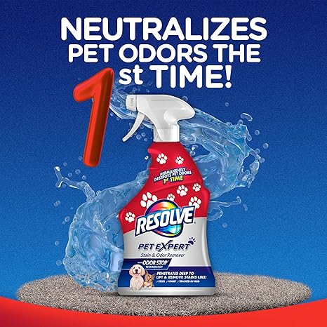 Resolve Pet Expert Stain & Odor Remover – 22oz Carpet & Upholstery Cleaner