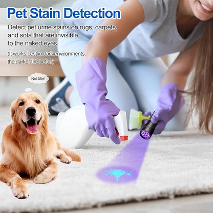 Vansky UV Blacklight Flashlight – 12 LED Pet Urine & Stain Detector